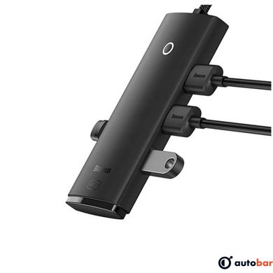 USB-Hub Baseus Lite Series 4-Port USB-A HUB Adapter (USB-A to USB 3.0*4) 25cm Black WKQX030001