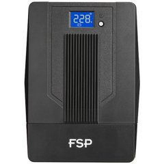 ДБЖ FSP IFP1000, 1000ВА/600Вт, Schuko*2+IEC C13*2+USB+USB Cable, LCD, AVR, Black PPF6001300