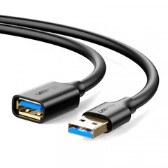 Кабель USB Ugreen AM-AF (продовжувач) USB3.0, 2 м, Connector gold-plated Чорний, US129