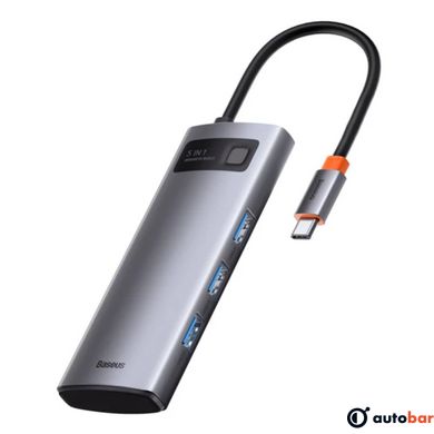 USB-Hub Baseus Metal Gleam Series 5-in-1 Multifunctional （Type-C to HDMI*1+USB3.0*3+PD*1) CAHUB-CX0G