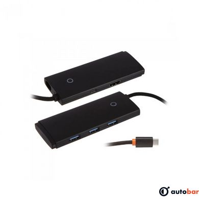 USB-Hub Baseus Lite Series 5-Port Type-C HUB Docking Station (Type-C to HDMI+USB3.0*3+PD) Black WKQX040001