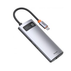 USB-Hub Baseus Metal Gleam Series 6-in-1 Multifunctional Type-C HUB Docking Station Gray （Type-C to HDMI*1+USB3.0*3+PD*1+VGA*1） WKWG030013