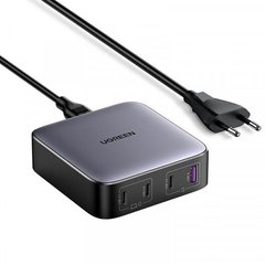 Зарядний пристрій Ugreen 4xUSB 100W (3xType-C+USB A QC3) GAN Charger Nexode Series чорний CD328