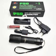 Кишеньковий тактичний ліхтар Bailong BL-8900-P50 акумуляторний ліхтар 12 та 220 Вт
