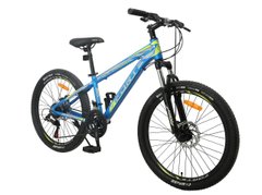 Велосипед Forte FIGHTER розмір рами 13" дюймів, розмір коліс 24" дюйми, колір Синьо-жовтий (117098)