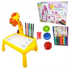 Дитячий стіл проектор для малювання з підсвічуванням Projector Painting. Колір жовтий