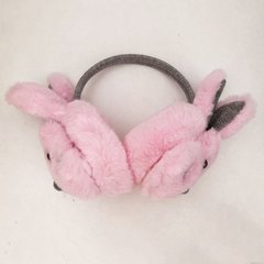 Дитячі навушники Зайчик хутряний. Колір рожевий