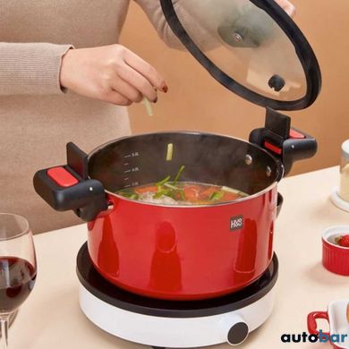 Кастрюля-cкороварка Xiaomi HuoHou Stainless Steel Enamel Micro Pressure Cooker (Red)