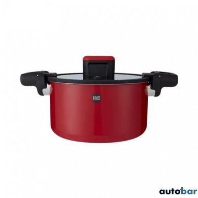 Кастрюля-cкороварка Xiaomi HuoHou Stainless Steel Enamel Micro Pressure Cooker (Red)