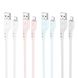 Кабель HOCO X97 Crystal color silicone charging data cable iP light blue
