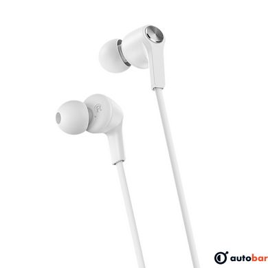 Навушники BOROFONE BM37 Noble sound wire control earphones with mic White