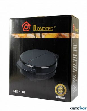 Вафельница DOMOTEC MS-7710 Чорна (1000Вт, кругла)