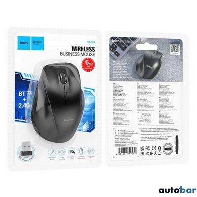 Миша HOCO GM24 Mystic six-button dual-mode business wireless mouse Black