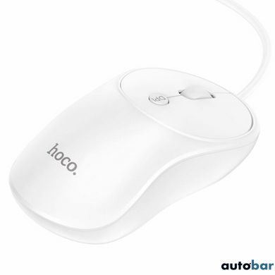 Миша HOCO GM13 Esteem business wired mouse White