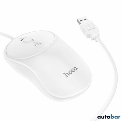 Миша HOCO GM13 Esteem business wired mouse White