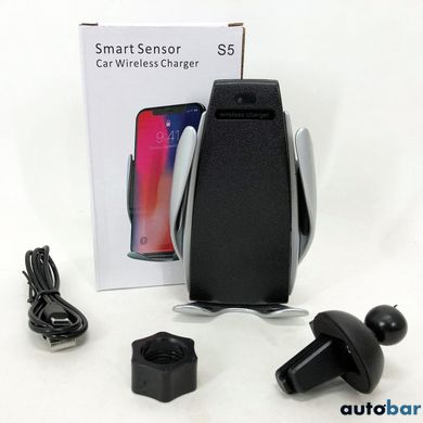 Автомобільний тримач із бездротовою зарядкою Smart Sensor S5 ws77551