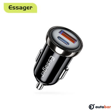Автомобільний зарядний пристрій Essager Sunset Type-C to Lightning 20W USB Charging Cable black (ECC2Q-WL0A)