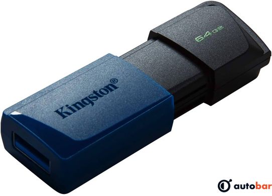 USB Flash Kingston DataTraveler Exodia M 64GB USB3.2 Gen1 Black/Blue, Retail DTXM/64GB#