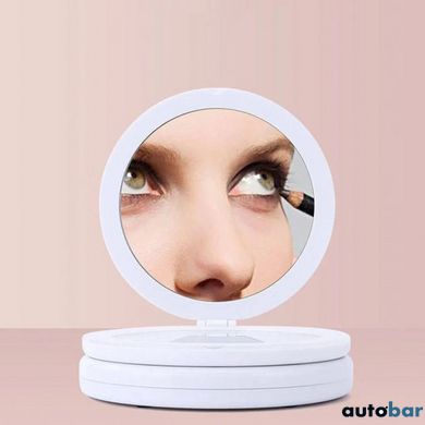 Дзеркало для макіяжу Large Mirror з LED-підсвічуванням, дзеркало для макіяжу, що світиться. Колір: білий