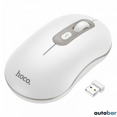 Миша Hoco GM21 Platinum 2.4G business wireless mouse White Gray