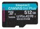 microSDXC (UHS-1 U3) Kingston Canvas Go Plus 512Gb class 10 A2 V30 (R170MB/s, W90MB/s)