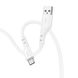 Кабель HOCO X97 Crystal color silicone charging data cable Type-C white