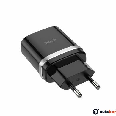 Мережевий зарядний пристрій HOCO C12Q Smart QC3.0 charger set(Micro) Black 6931474716279