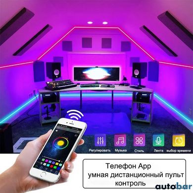 Світлодіодна стрічка SMD 5050 RGB LED 5 м IP65 з bluetooth wifi контролем. USB підключення