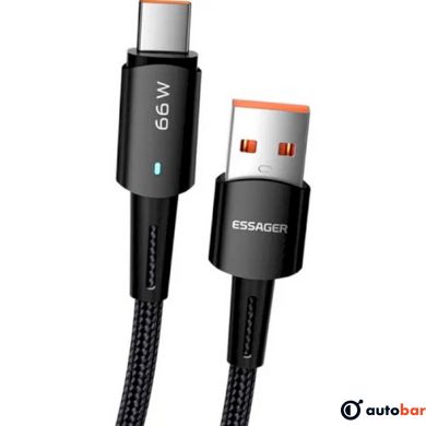 Кабель ESSAGER Sunset Type-C 6A USB charging and data Fully compatible cable 0.5m Black
