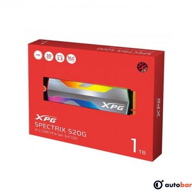 SSD M.2 ADATA XPG SPECTRIX S20G 1TB 2280 PCIe 3.0x4 NVMe 3D TLC Read/Write: 2500/1800 MB/sec ASPECTRIXS20G-1T-C