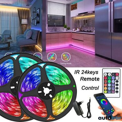 Світлодіодна стрічка SMD 5050 RGB LED 5 м IP65 з bluetooth wifi контролем. USB підключення