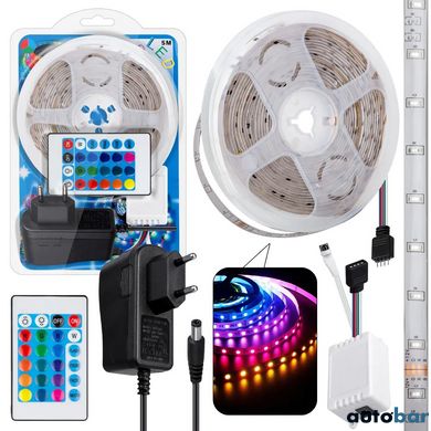 Світлодіодна стрічка SMD 5050 RGB LED 5 м IP65 з bluetooth wifi контролем. USB підключення