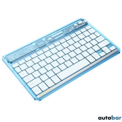 Клавіатура HOCO S55 Transparent Discovery edition wireless BT keyboard(English version) Ice Blue Mist