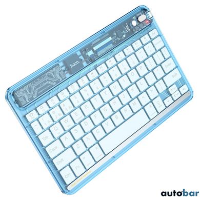 Клавіатура HOCO S55 Transparent Discovery edition wireless BT keyboard(English version) Ice Blue Mist