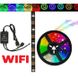 Світлодіодна стрічка SMD 5050 RGB LED 5 м IP65 з bluetooth wifi контролем. USB підключення