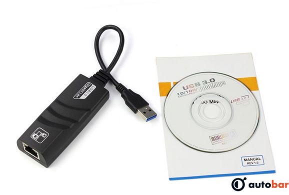 Перехідник USB 3.0 --> Ethernet RJ45 1000Mb Realtek, RTL B00365
