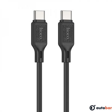 Кабель HOCO X90 Cool 60W silicone charging data cable for Type-C to Type-C Black
