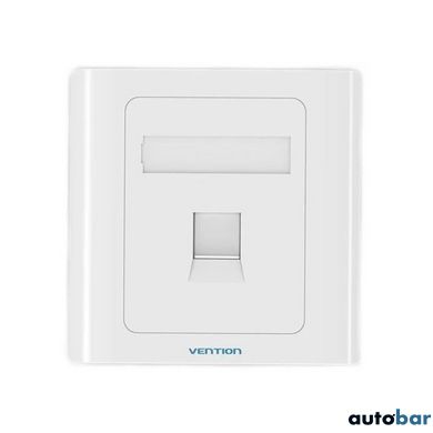 Мережева розетка Vention 1 Port keystone Jack Wall Plate White 86 Type (IFAW0)