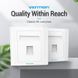 Мережева розетка Vention 1 Port keystone Jack Wall Plate White 86 Type (IFAW0)