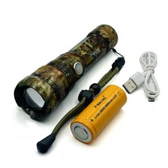 Ліхтарик ручний тактичний Bailong BL-P511M-P90 камуфляж, супер яскравий ліхтарик, потужний кишеньковий ліхтарик