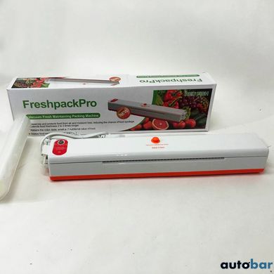 Вакууматор Freshpack Pro вакуумний пакувальник їжі, побутової. Колір помаранчевий