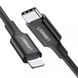 Кабель Ugreen USB 2.0 Type-C M-Lightning M, 1 м, 3A, Nickel Plating ABS Shell Чорний, US171 (60751)