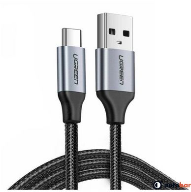 Кабель UGREEN US288 USB-A 2.0 to USB-C Cable Nickel Plating Aluminum Braid 1.5m (Black) (UGR-60127)