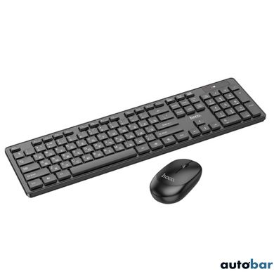 Клавіатура+миша HOCO GM17 Wireless business keyboard and mouse set(English Version) Black