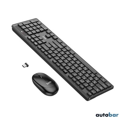 Клавіатура+миша HOCO GM17 Wireless business keyboard and mouse set(English Version) Black