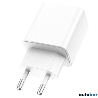 Мережевий зарядний пристрій BOROFONE BA67A PD20W+QC3.0 charger White