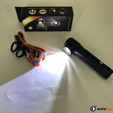 Ліхтар налобний акумуляторний Police W01-T6 USB з магнітом