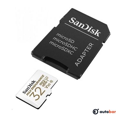 microSDHC (UHS-1 U3) SanDisk Max Endurance 32Gb class 10 V30 (100Mb/s) (adapterSD)