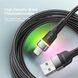 Кабель Essager Colorful LED USB Cable Fast Charging 2.4A USB-A to Lightning 1m black (EXCL-XCD01)