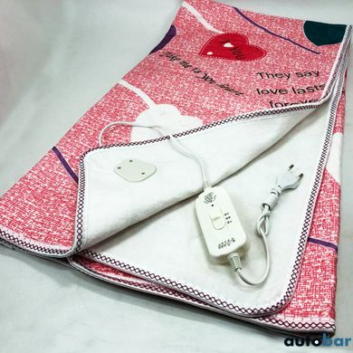 Електропростирадло електричне простирадло з підігрівом Electric Blanket 170х150см серця ws57791